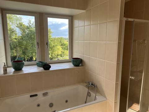 Deluxe Studio Suite | Bathroom | Shower, hair dryer