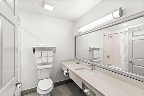 Free toiletries, hair dryer, towels