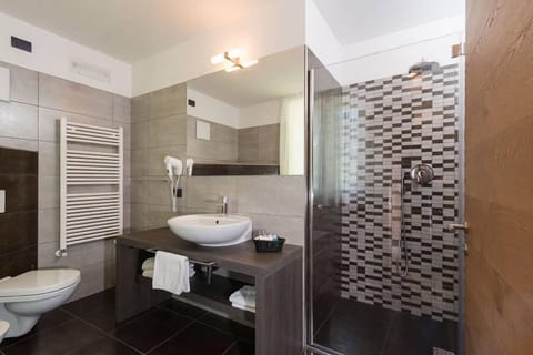 Shower, free toiletries, hair dryer, bidet