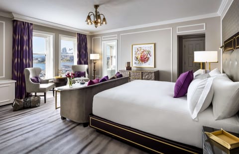 Premium bedding, down comforters, pillowtop beds, minibar