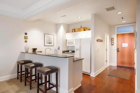 Standard Suite, 1 Bedroom | Private kitchen | Full-size fridge, microwave, stovetop, dishwasher