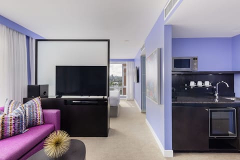 55-inch LED TV with cable channels, TV, iPod dock