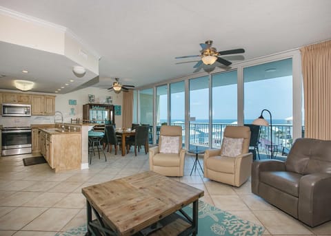 Condo, 2 Bedrooms, Balcony, Ocean View (505) | Living room | 60-inch flat-screen TV with cable channels, TV