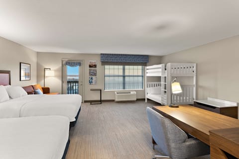 Suite, 2 Queen Beds, Non Smoking | In-room safe, desk, laptop workspace, iron/ironing board