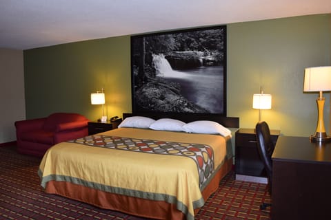 Studio Suite, 1 King Bed, Non Smoking | Desk, laptop workspace, blackout drapes, iron/ironing board