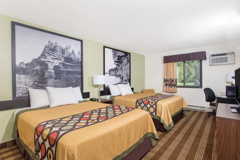 Room, 2 Queen Beds, Non Smoking | Desk, blackout drapes, iron/ironing board, rollaway beds