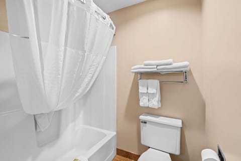 Studio Suite, Multiple Beds, Non Smoking | Bathroom | Combined shower/tub, free toiletries, hair dryer, towels