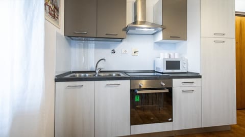 Apartment (1 Bedroom) | Private kitchen | Fridge, microwave, oven, electric kettle