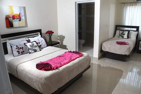 Family Double Room, Multiple Beds | Minibar, in-room safe, free WiFi, bed sheets