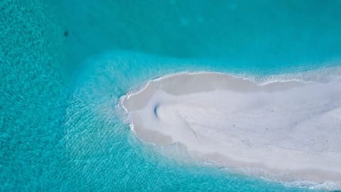 Private beach, white sand, free beach cabanas, sun loungers