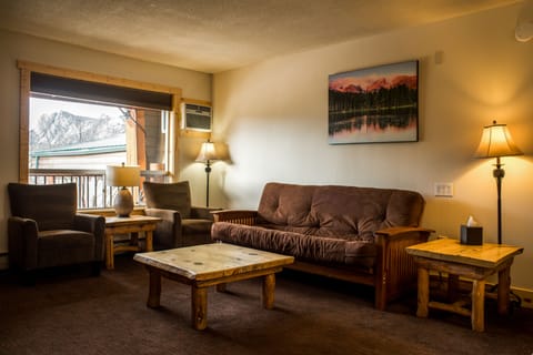 Junior Suite, 2 Queen Beds, Kitchen (Not Pet Friendly) | Living area | TV