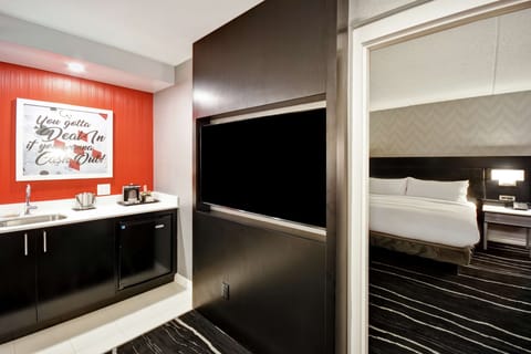 Suite, 1 King Bed, Accessible (Roll-In Shower, Mobility & Hearing) | 1 bedroom, premium bedding, down comforters, pillowtop beds