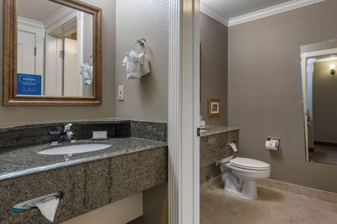 Two queen beds non smoking | Bathroom | Hair dryer, towels