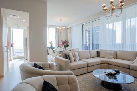 Deluxe Apartment | Living area | 55-inch Smart TV with cable channels, TV