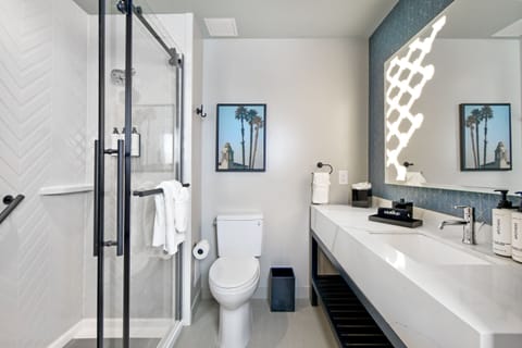 Free toiletries, hair dryer, towels