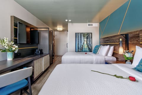 Premium Room, 2 Double Beds, Non Smoking | Pillowtop beds, in-room safe, desk, laptop workspace