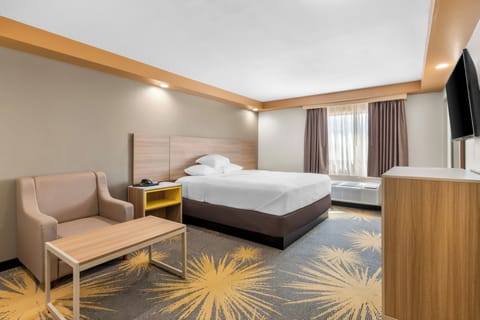 Standard Room, 1 King Bed, Non Smoking | Desk, laptop workspace, blackout drapes, iron/ironing board
