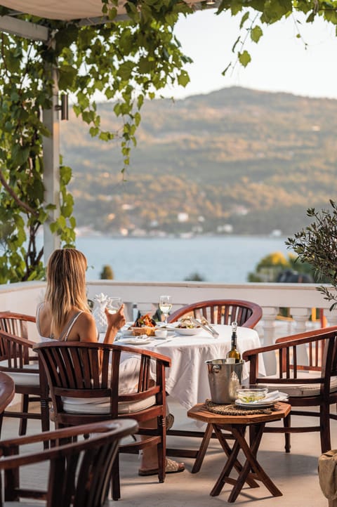 Breakfast, lunch, dinner served; Mediterranean cuisine, ocean views 