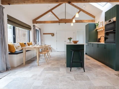 Fridge, dishwasher, electric kettle, toaster