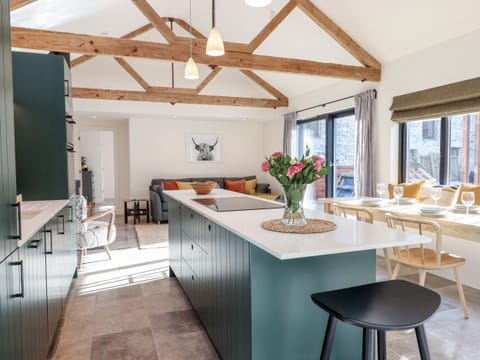 Fridge, dishwasher, electric kettle, toaster