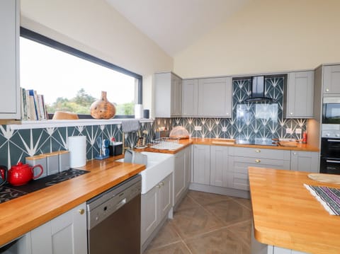 Fridge, dishwasher, electric kettle, toaster