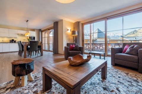 Two-Bedroom Penthouse Apartment Type 2C | Living area | Heated floors