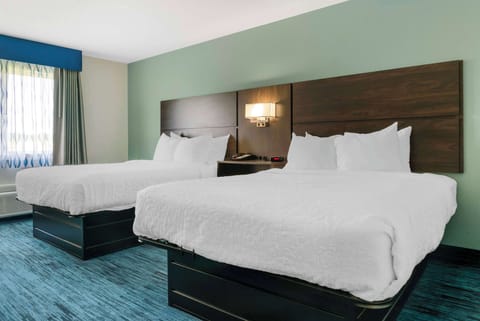 Standard Room, 2 Queen Beds, Non Smoking, Refrigerator | Individually furnished, desk, blackout drapes, iron/ironing board