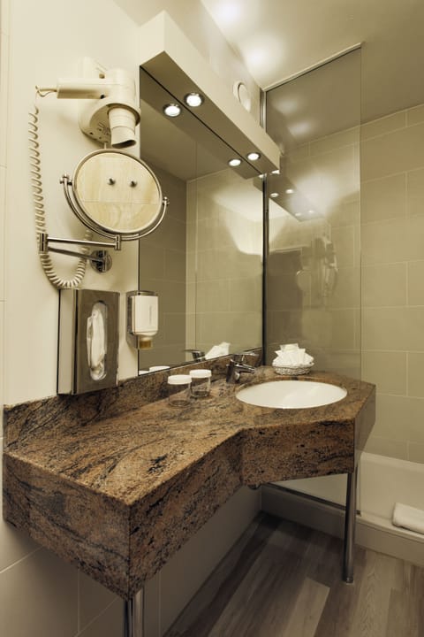 Free toiletries, hair dryer, slippers, towels