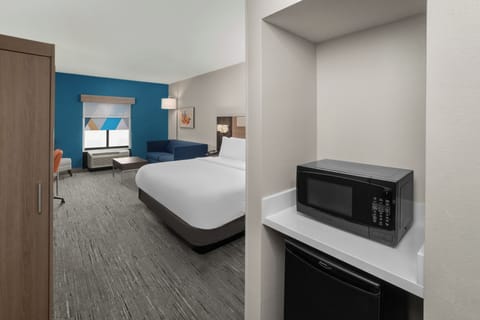 Suite, 1 King Bed, Accessible (Communications) | Hypo-allergenic bedding, desk, laptop workspace, blackout drapes