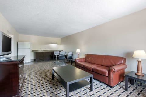 Suite, 2 Queen Beds, Non Smoking | In-room safe, desk, laptop workspace, iron/ironing board