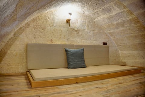 Luxury Suite | Living area | 106-inch LCD TV with satellite channels, TV, Netflix