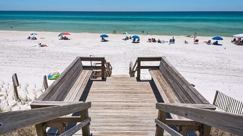 Private beach, white sand