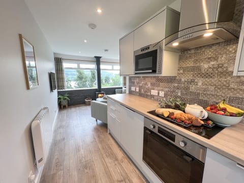 Fridge, dishwasher, electric kettle, toaster