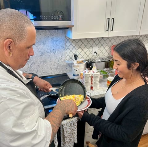 36-inch flat-screen TV with cable channels, TV, Netflix