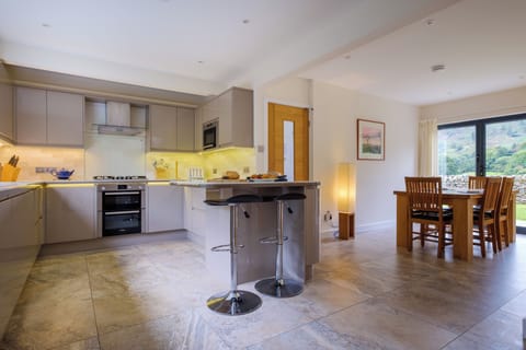 Fridge, dishwasher, electric kettle, toaster