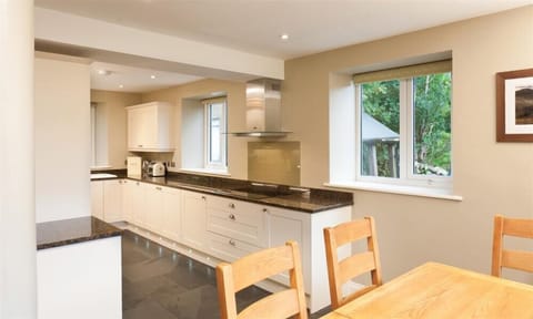 Fridge, dishwasher, cookware/dishes/utensils