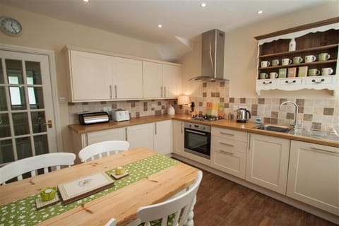 Fridge, dishwasher, electric kettle, toaster