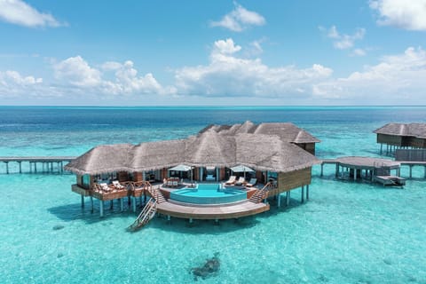 Two Bedroom Ocean Pavilion With Outdoor Pool | Premium bedding, minibar, in-room safe, individually decorated