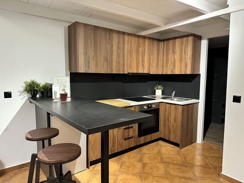 Apartment, 1 Bedroom, Balcony, City View | Private kitchen