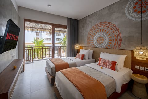 Canggu Twin Room | Iron/ironing board, free WiFi, bed sheets