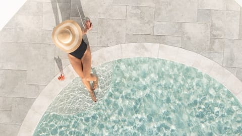 2 outdoor pools, open 7:00 AM to 8:00 PM, pool umbrellas, sun loungers