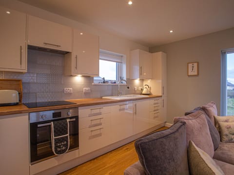 Fridge, dishwasher, electric kettle, cookware/dishes/utensils