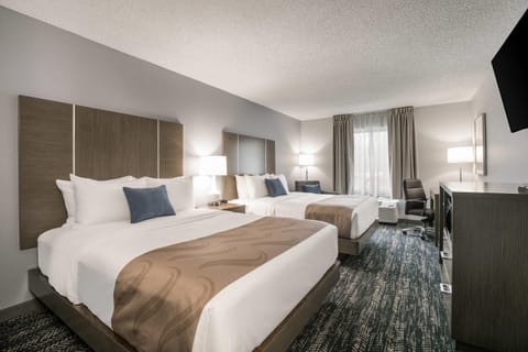 Standard Room, 2 Queen Beds, Non Smoking | Desk, free cribs/infant beds, rollaway beds, free WiFi