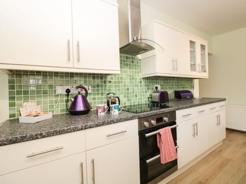 Fridge, dishwasher, electric kettle, toaster