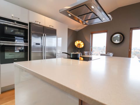 Fridge, dishwasher, electric kettle, toaster