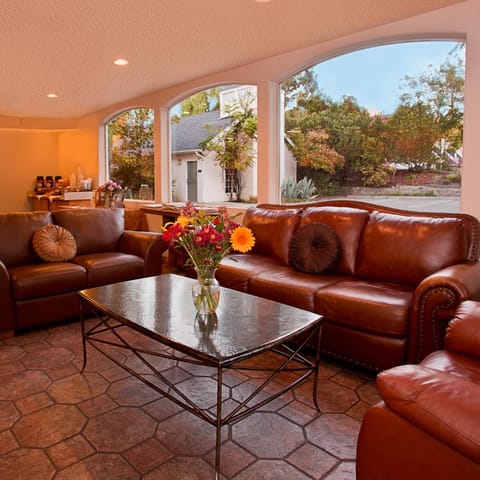 40-inch flat-screen TV with cable channels