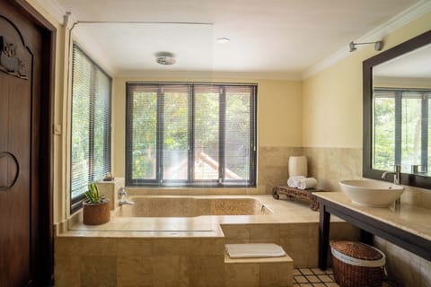 Premier Villa, 2 Bedrooms, Private Pool, River View | Bathroom | Separate tub and shower, free toiletries, hair dryer, bathrobes