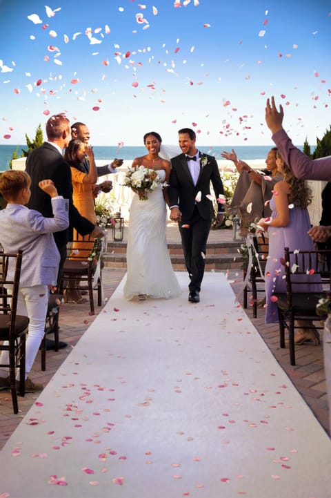 Outdoor wedding area