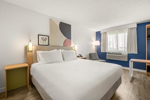 Room, 1 King Bed | Laptop workspace, blackout drapes, iron/ironing board