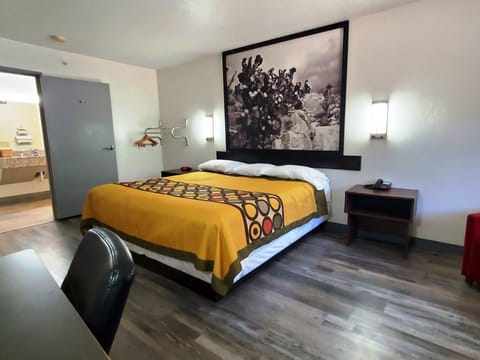 Premium bedding, desk, blackout drapes, iron/ironing board